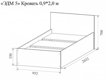 Кровать 900 Эдем-5 в Муравленко - muravlenko.mebel-74.com | фото