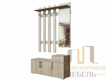 Прихожая №3 Вешалка с зеркалом 1200 (4 крючка) в Муравленко - muravlenko.mebel-74.com | фото