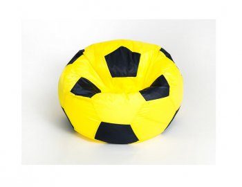 Кресло-мешок Мяч малый желто-черное в Муравленко - muravlenko.mebel-74.com | фото