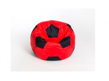 Кресло-мешок Мяч малый красно-черное в Муравленко - muravlenko.mebel-74.com | фото