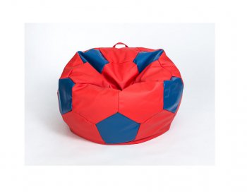 Кресло-мешок Мяч большой Экокожа красно-синее в Муравленко - muravlenko.mebel-74.com | фото