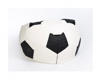 Кресло-мешок Мяч большой бело-черное в Муравленко - muravlenko.mebel-74.com | фото