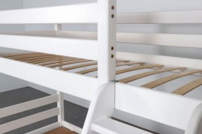 АДЕЛЬ Кровать двухъярусная с наклонной лестницей (белый) в Муравленко - muravlenko.mebel-74.com | фото