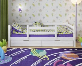 Детская кровать из массива березы Соня-5 (Белый/Лак) в Муравленко - muravlenko.mebel-74.com | фото