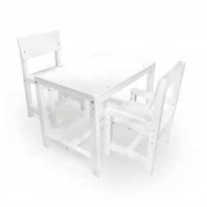 Детский растущий комплект стол и два стула  Я САМ "Лофт" (Белый, Белый) в Муравленко - muravlenko.mebel-74.com | фото