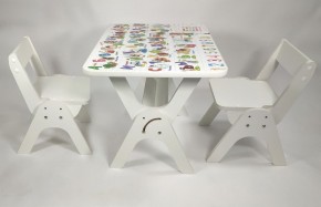 Детский растущий стол-парта и два стула Я САМ "Умка-Дуо" (Алфавит) в Муравленко - muravlenko.mebel-74.com | фото