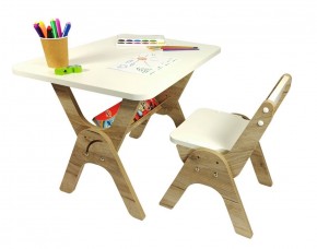 Детский растущий стол-парта и стул Я САМ "Умка" (Дуб/Серый) в Муравленко - muravlenko.mebel-74.com | фото