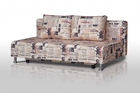 Диван-кровать Комфорт без подлокотников Принт "Gazeta" (2 подушки) в Муравленко - muravlenko.mebel-74.com | фото