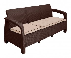 Диван Yalta Premium Sofa 3 Set (Ялта) шоколадный (+подушки под спину) в Муравленко - muravlenko.mebel-74.com | фото