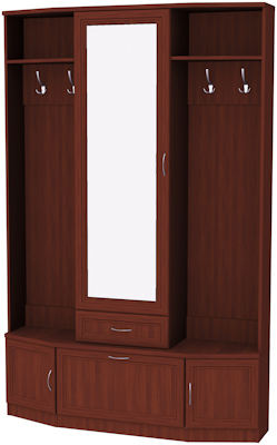 Шкаф для прихожей с зеркалом арт.600 в Муравленко - muravlenko.mebel-74.com | фото