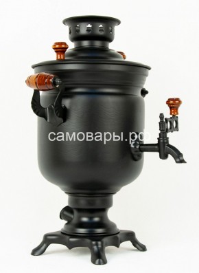 Электрический самовар "Черный Русский" матовая банка на 3 литра (Ограниченная серия) в Муравленко - muravlenko.mebel-74.com | фото