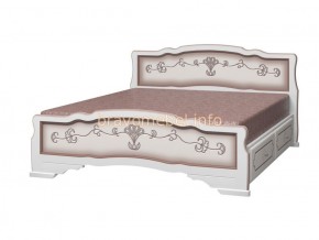 КАРИНА-6 Кровать из массива 1800 (Дуб молочный) с 2-мя ящиками в Муравленко - muravlenko.mebel-74.com | фото