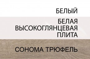 Комод 2D-1S/TYP 34, LINATE ,цвет белый/сонома трюфель в Муравленко - muravlenko.mebel-74.com | фото