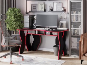 Компьютерный стол КЛ №9.0 (Черный/Красный) в Муравленко - muravlenko.mebel-74.com | фото