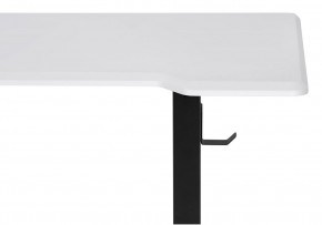 Компьютерный стол Маркос с механизмом подъема 140х80х75 белая шагрень / черный в Муравленко - muravlenko.mebel-74.com | фото