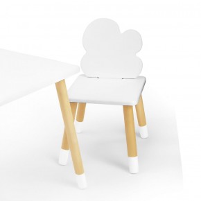 Комплект детской мебели стол и два стула Облачко (Белый/Белый/Береза) в Муравленко - muravlenko.mebel-74.com | фото
