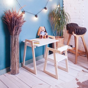 Комплект детской мебели стол и  два стула Я САМ "Лофт-Дуо" (Белый) в Муравленко - muravlenko.mebel-74.com | фото