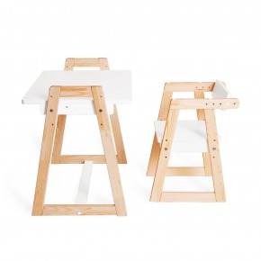 Комплект детской мебели стол и  два стула Я САМ "Лофт-Дуо" (Белый) в Муравленко - muravlenko.mebel-74.com | фото