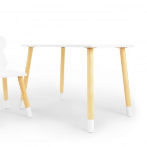 Комплект детской мебели стол и стул Корона (Белый/Белый/Береза) в Муравленко - muravlenko.mebel-74.com | фото
