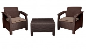 Комплект уличной мебели Yalta Premium Terrace Set (Ялта) шоколадый (+подушки под спину) в Муравленко - muravlenko.mebel-74.com | фото