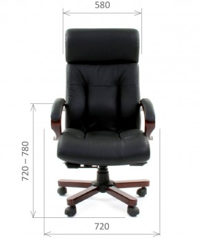 Кресло для руководителя CHAIRMAN  421 (Натуральная кожа) Черное в Муравленко - muravlenko.mebel-74.com | фото
