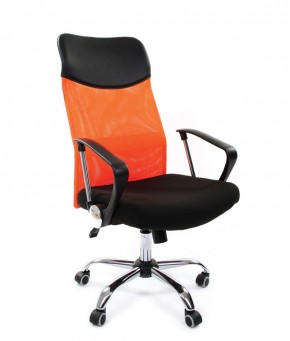 Кресло для руководителя CHAIRMAN 610 N (15-21 черный/сетка оранжевый) в Муравленко - muravlenko.mebel-74.com | фото