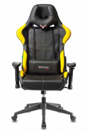 Кресло игровое Бюрократ VIKING 5 AERO YELLOW черный/желтый в Муравленко - muravlenko.mebel-74.com | фото