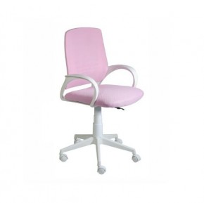 Кресло Ирис White сетка/ткань розовая в Муравленко - muravlenko.mebel-74.com | фото