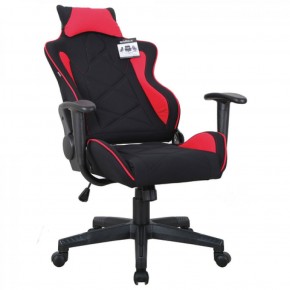 Кресло компьютерное BRABIX GT Racer GM-101 + подушка (ткань) черное/красное (531820) в Муравленко - muravlenko.mebel-74.com | фото
