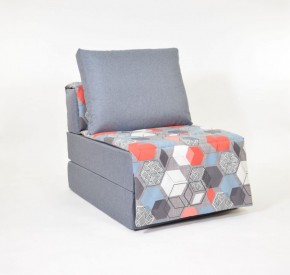 Кресло-кровать бескаркасное Харви (серый-геометрия слейт) в Муравленко - muravlenko.mebel-74.com | фото