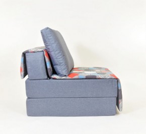 Кресло-кровать бескаркасное Харви (серый-геометрия слейт) в Муравленко - muravlenko.mebel-74.com | фото