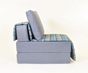 Кресло-кровать бескаркасное Харви (серый-квадро азур) в Муравленко - muravlenko.mebel-74.com | фото