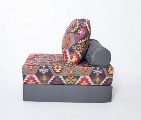 Кресло-кровать-пуф бескаркасное Прайм (мехико серый-графит) в Муравленко - muravlenko.mebel-74.com | фото