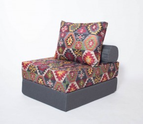 Кресло-кровать-пуф бескаркасное Прайм (мехико серый-графит) в Муравленко - muravlenko.mebel-74.com | фото