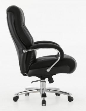 Кресло офисное BRABIX PREMIUM "Bomer HD-007" (рециклированная кожа, хром, черное) 531939 в Муравленко - muravlenko.mebel-74.com | фото