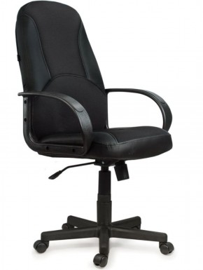 Кресло офисное BRABIX "City EX-512" (кожзам черный, ткань черная) 531407 в Муравленко - muravlenko.mebel-74.com | фото