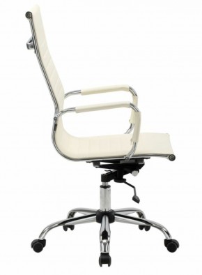 Кресло офисное BRABIX "Energy EX-509" (экокожа, хром, бежевое) 531166 в Муравленко - muravlenko.mebel-74.com | фото