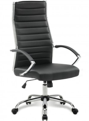 Кресло офисное BRABIX "Style EX-528", экокожа, хром, черное, 531947 в Муравленко - muravlenko.mebel-74.com | фото