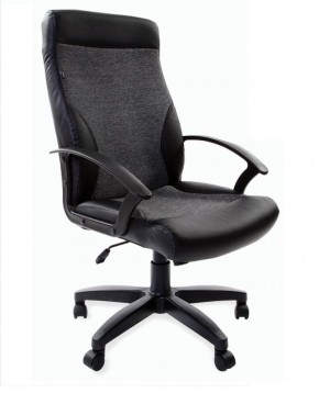 Кресло офисное BRABIX "Trust EX-535" (экокожа/черная/ткань серая) 531383 в Муравленко - muravlenko.mebel-74.com | фото