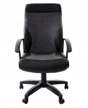 Кресло офисное BRABIX "Trust EX-535" (экокожа/черная/ткань серая) 531383 в Муравленко - muravlenko.mebel-74.com | фото