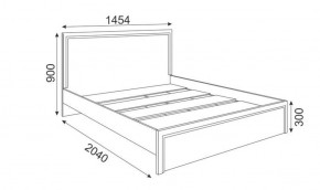 Кровать 1.4 М16 Стандарт с настилом Беатрис (Орех гепланкт) в Муравленко - muravlenko.mebel-74.com | фото