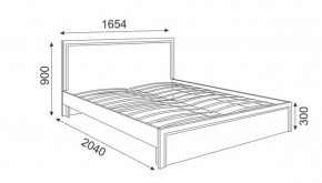 Кровать 1.6 М07 Стандарт с основанием Беатрис (Орех гепланкт) в Муравленко - muravlenko.mebel-74.com | фото