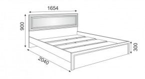 Кровать 1.6 М09 с мягкой спинкой и настилом Беатрис (Орех гепланкт) в Муравленко - muravlenko.mebel-74.com | фото