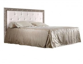 Кровать 2-х спальная (1,6 м) Тиффани штрих-лак/серебро с мягким изголовьем (ТФКР-2) в Муравленко - muravlenko.mebel-74.com | фото