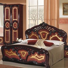 Кровать 2-х спальная 1600*2000 Роза, без основания (01.116) могано в Муравленко - muravlenko.mebel-74.com | фото