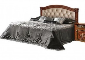 Кровать 2-х спальная с мягким изголовьем без изножья Карина-3 орех (К3КР-4[1]) в Муравленко - muravlenko.mebel-74.com | фото