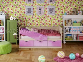 Кровать Бабочки (Сиреневый металлик) 1600 в Муравленко - muravlenko.mebel-74.com | фото