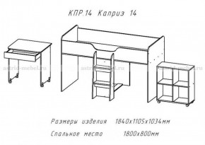 КАПРИЗ-14 Кровать 800 двухъярусная без рисунка в Муравленко - muravlenko.mebel-74.com | фото