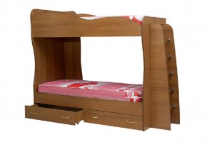 Кровать детская 2-х ярусная Юниор-1 (800*2000) ЛДСП в Муравленко - muravlenko.mebel-74.com | фото