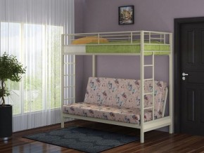 Кровать двухъярусная с диваном "Мадлен" (Слоновая кость/Серый) в Муравленко - muravlenko.mebel-74.com | фото